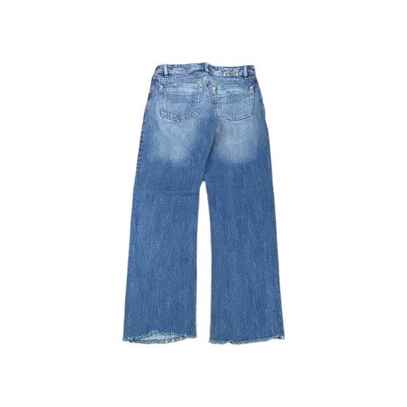 Vintage Diesel Industry Baggy Jeans 33 Blue Denim All Day Comfort Distressed Hem - Picture 2 of 14